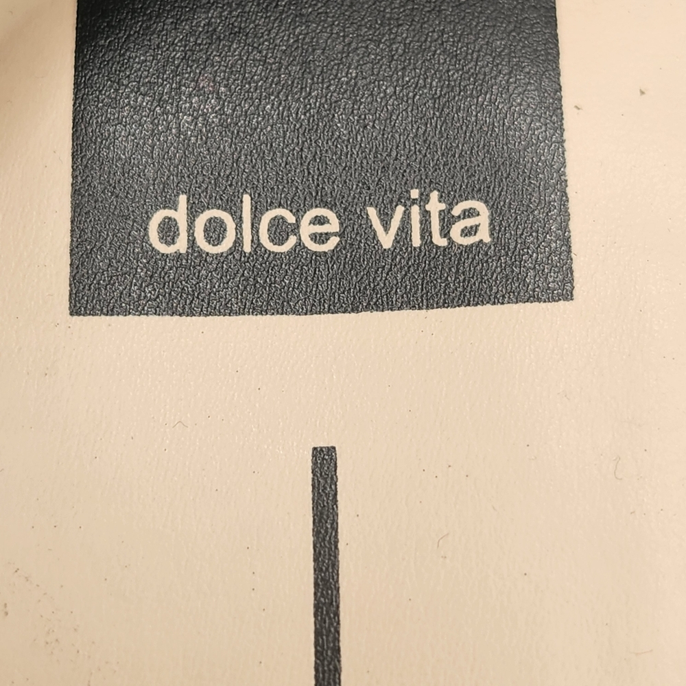 Dolce Vita Sandals 10 Tan Woven Dainty Strappy Bev Kitten Heel Square New $120 - Picture 12 of 16